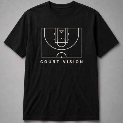Court Vision Half Court Unisex T-Shirt - Black