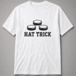 Hat Trick Hockey Pucks Unisex T-Shirt - White